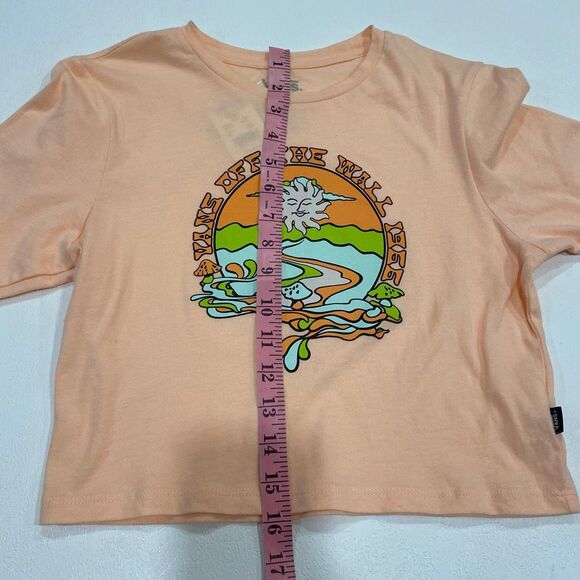Vans NWT XS Peach Graphic Tee | Surf Sun Retro Off The Wall T-Shirt - Picture 5 of 6